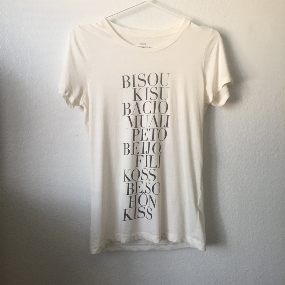 J Crew Kiss Print Collector Graphic Tee